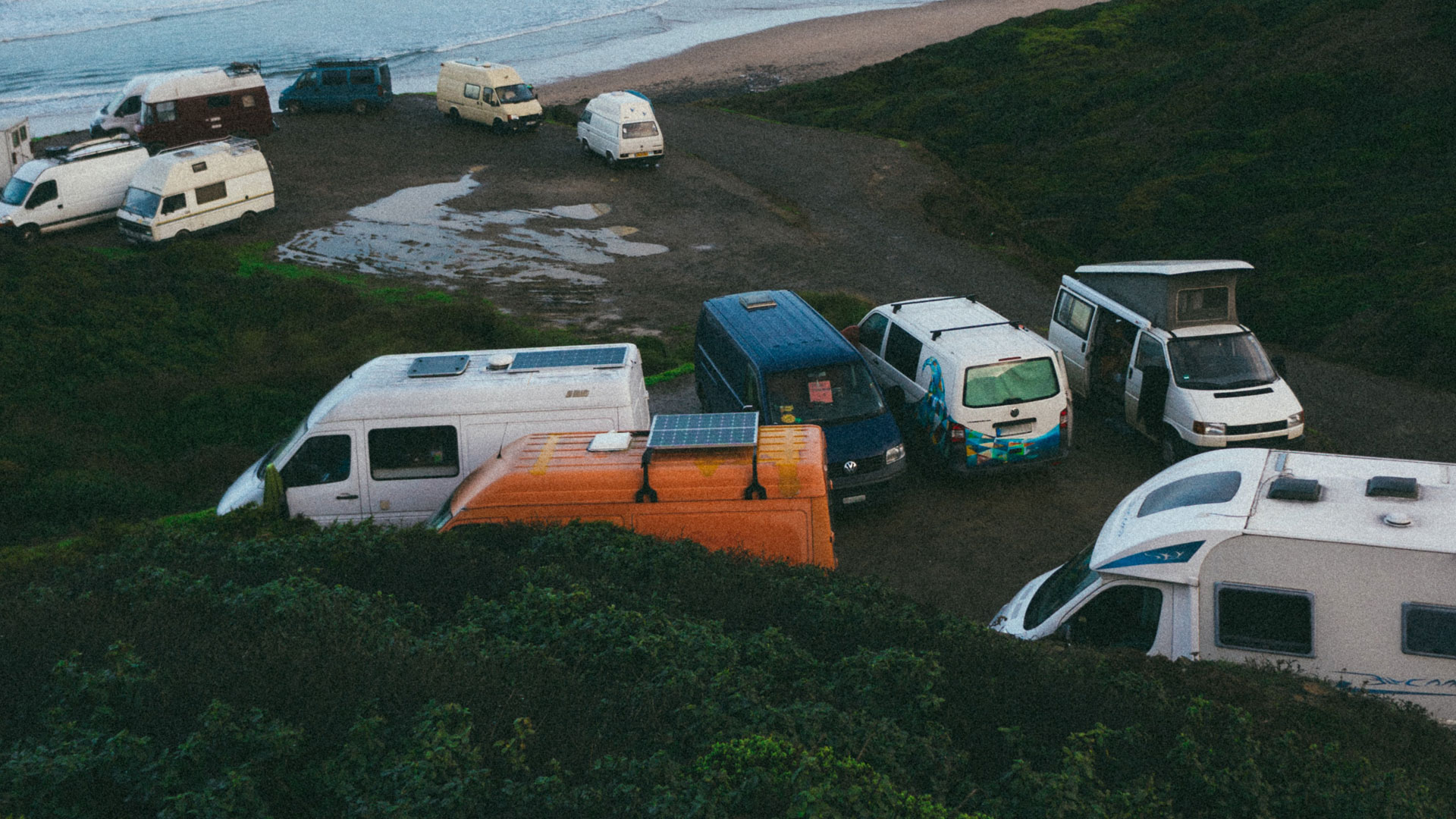 Campervan vs Motorhomes at a campsite