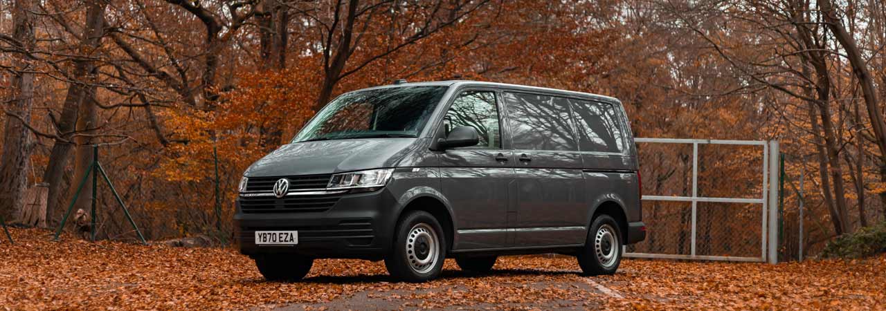 VW T6 in the autumn leaves