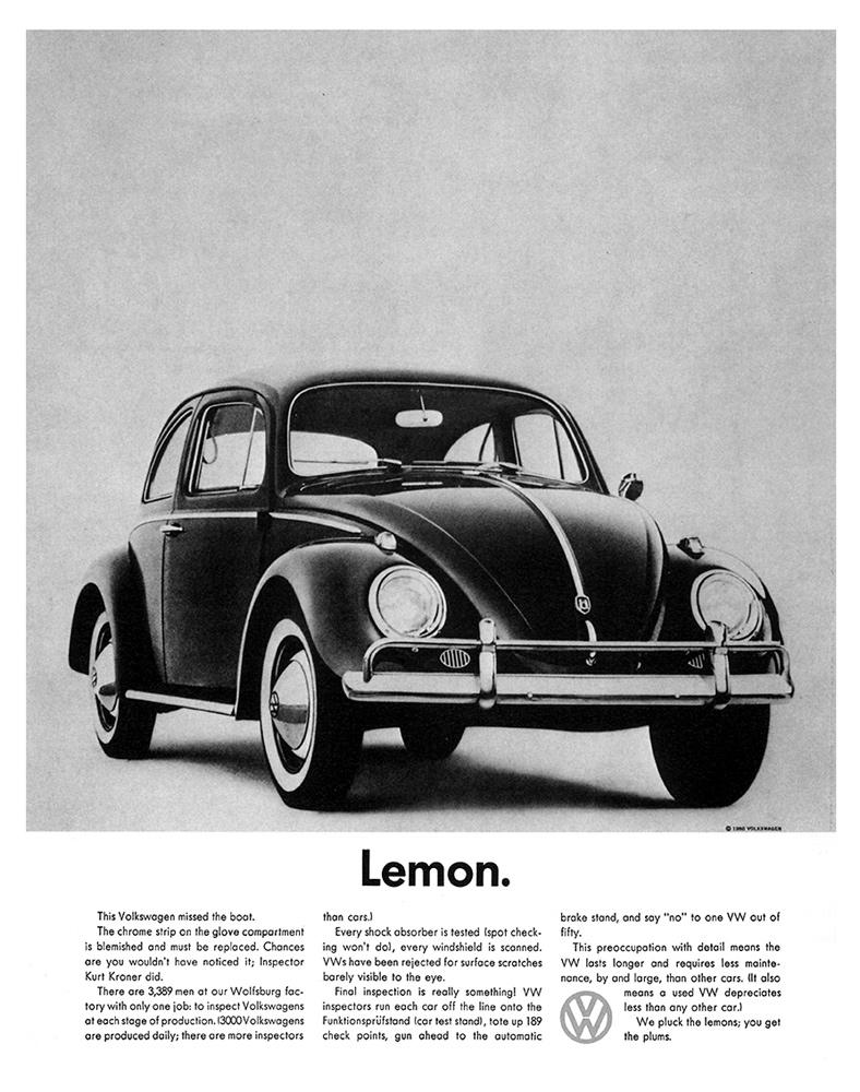 VW Ad - Lemon