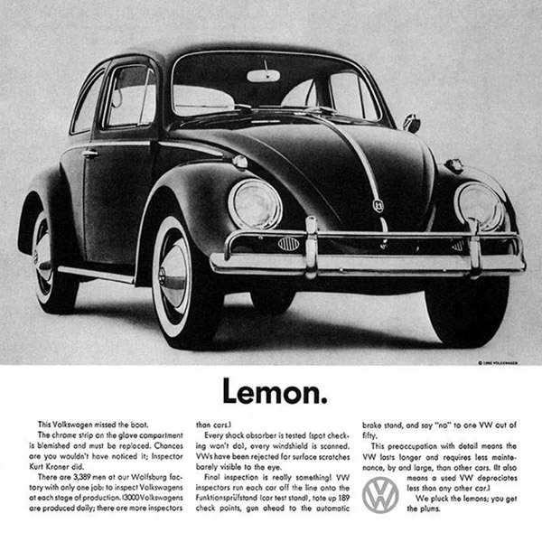 Old VW Beetle AD - Lemon