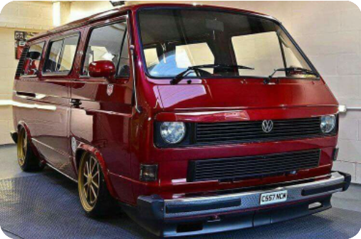 A slammed VW T25 image courtesy of Timmy Tiereliers on Pintrest