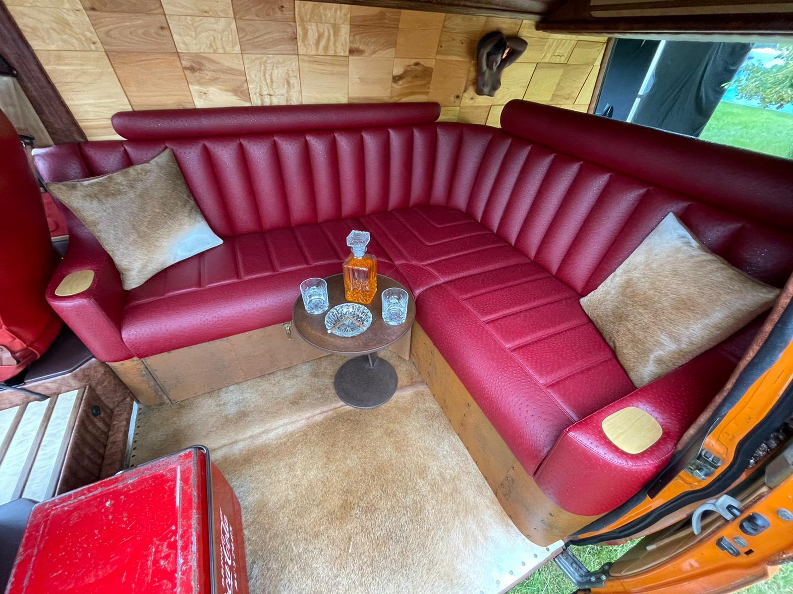 An example of a self-built camper interior