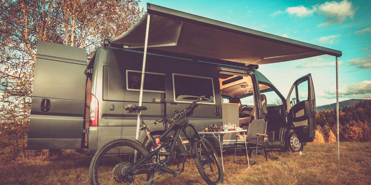 Converted campervan from the outside