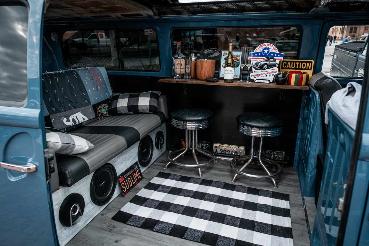 Converted VWT2 Bay - Just Kampers Insurance Converted Camper Interior