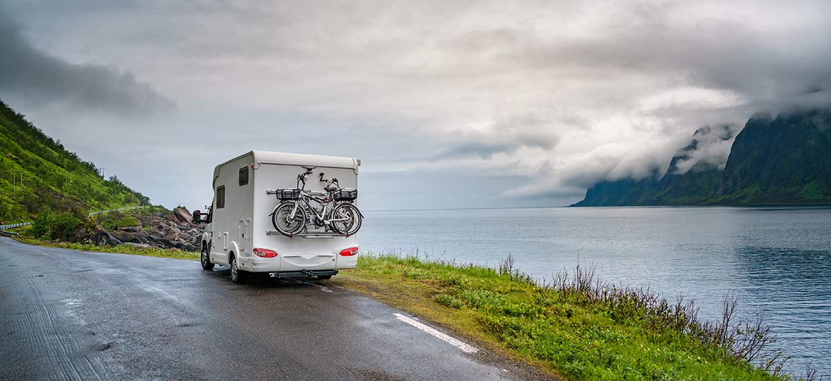 Motorhome at the side of the road