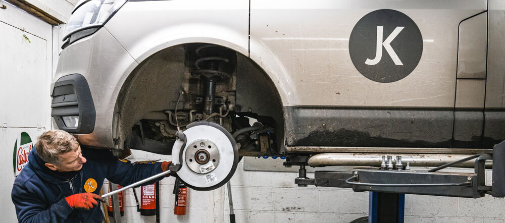 Campervan in conversion - Just Kampers insurance Servicing a VW T6 Transporter