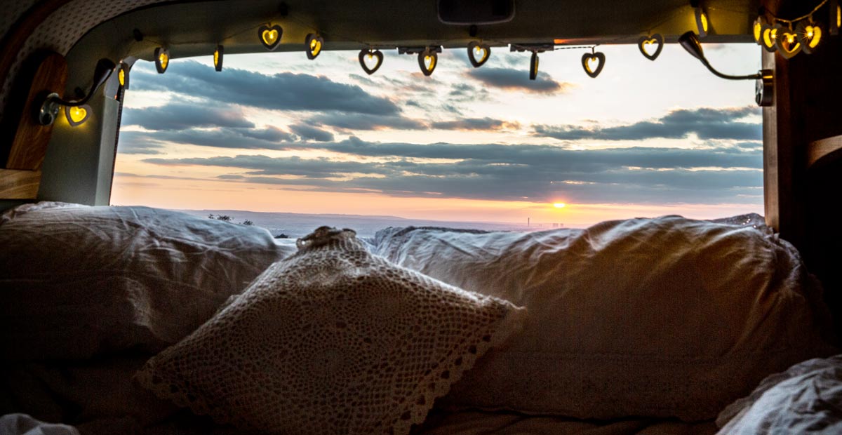 Cosy motorhome window view