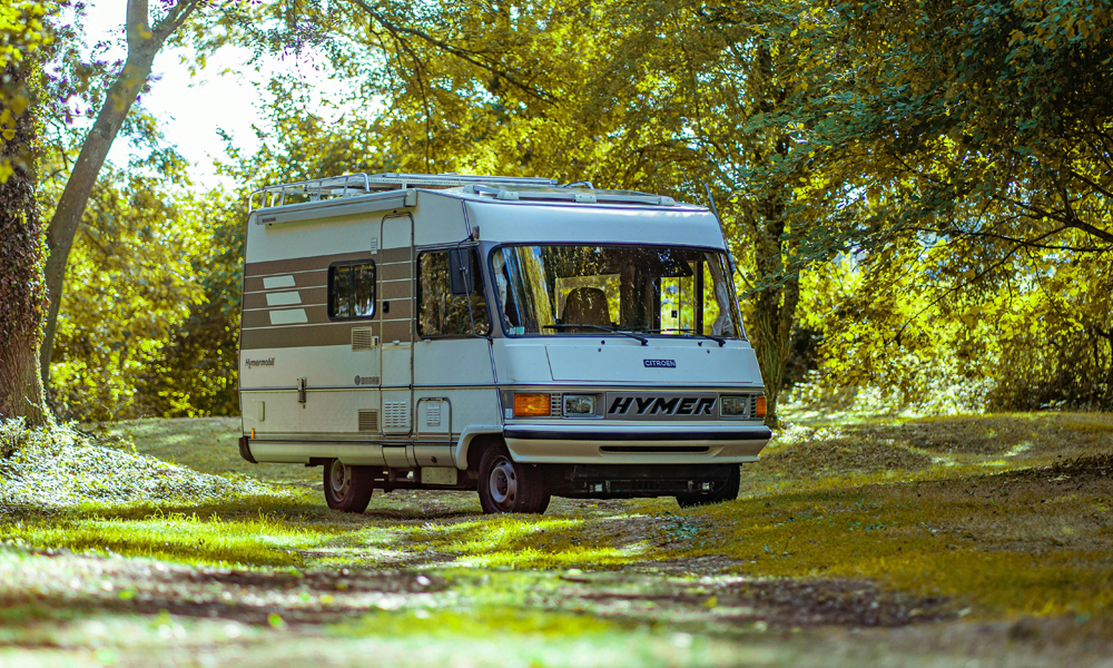 Hymer-Motorhome-Campervan-Image-Just-Kampers-Insurance-Cover A HYMER campervan parked up at the beach