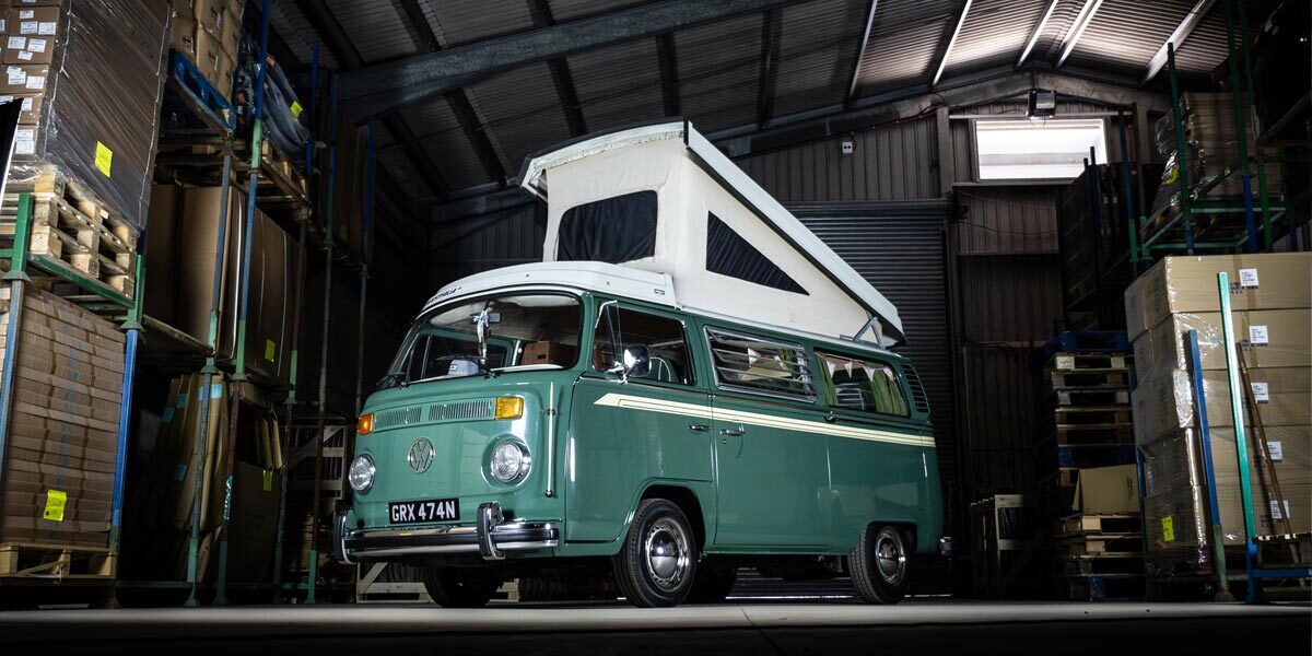 T2 Bay with the pop-top roof elevated