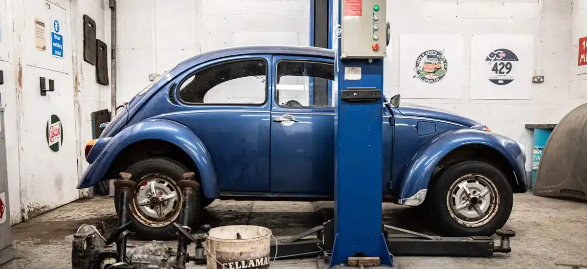 JK's Project Beetle in the Just Kampers Workshop