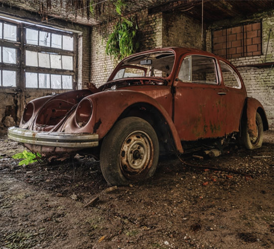 Worn VW Beetle that needs some work and TLC