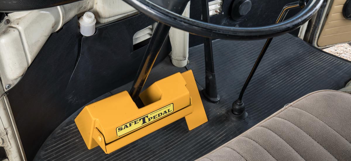 Safe-T Pedal installed in a classic camper