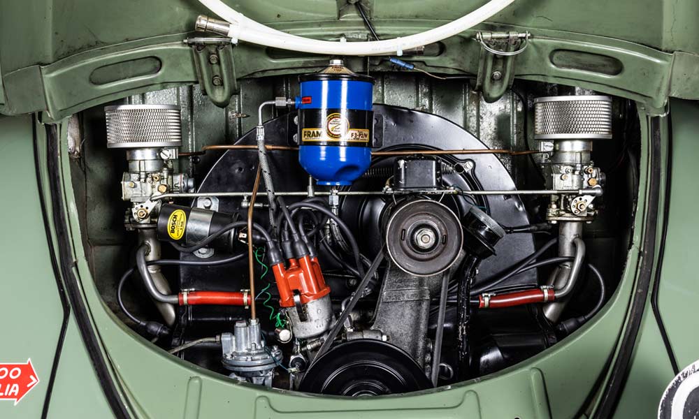 The Team - Jason Sims - 69 Cal Look Beetle - Just Kampers Insurance - Engine