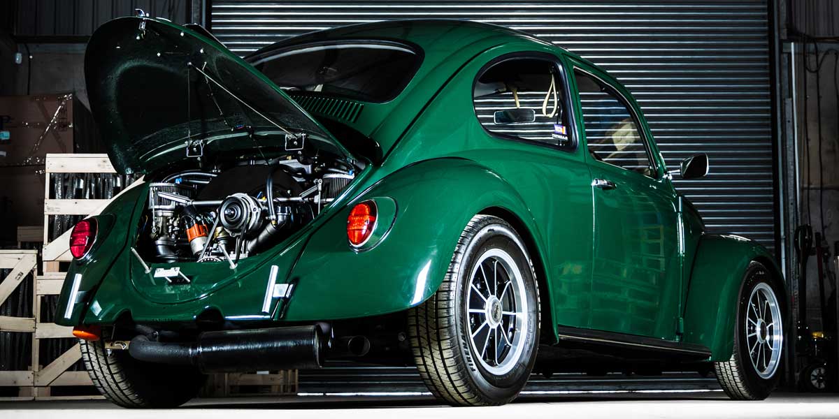 JKI Staff Rides - Meet The Team - Jason Sims - 69 Cal Look Beetle - Just Kampers Insurance -Rear