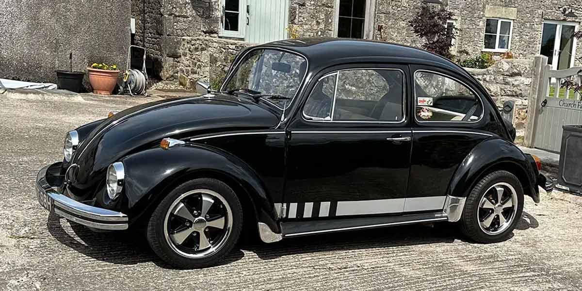 JKI Staff Rides - Meet The Team - Jason Sims - 69 Cal Look Beetle - Just Kampers Insurance -Rear