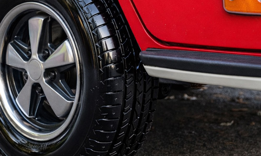 Apply some tyre dressing | Just Kampers Insurance - How to Prepare Your Classic Campervan for Its First Show