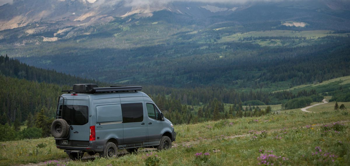 Campervan in the countryside