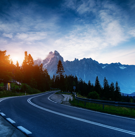 Scenic mountain road