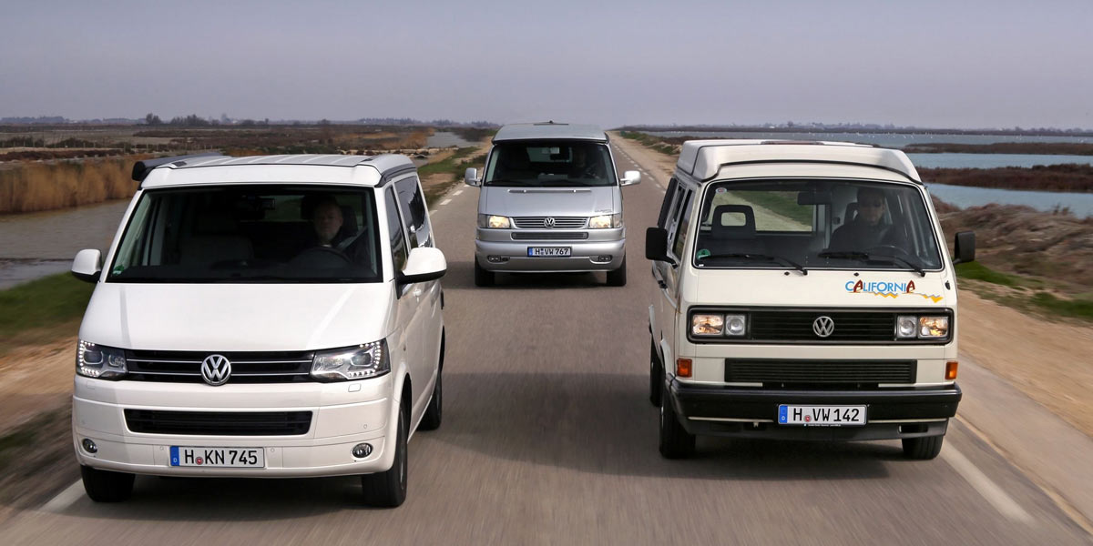 VW California Models, T25, T4, T5.1 - Image Courtesy of VW Press UK
